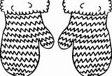 Coloring Mitten Winter Mittens Pages Getcolorings sketch template