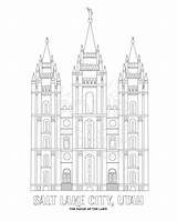 Lds Coloring Temple Salt Lake City Etsy Printable Pdf Digital  Pages sketch template