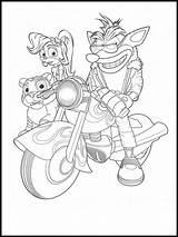 Bandicoot Kolorowanki Motorcycle Dla Sheets Bestcoloringpagesforkids sketch template