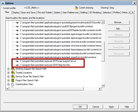 dialog windows do not appear for various map commands in autocad map 3d or civil 3d autocad