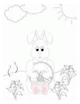 Easter Bunny Kids Coloring Pages sketch template
