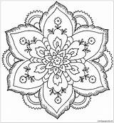 Coloring Flower Pages Color Mandala Abstract Beautiful Intense Print Printable Floral Intricate Little Online Coloringpagesonly sketch template