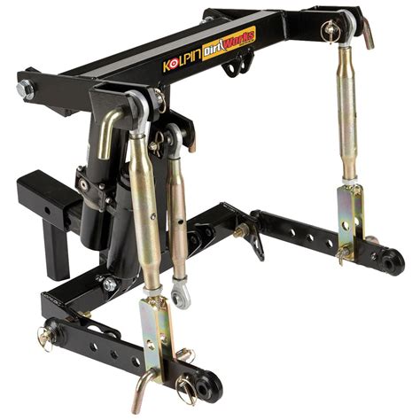 kolpin polaris dirtworks heavy duty  point hitch system  atv implements