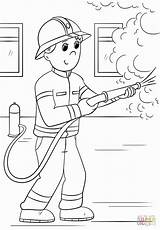 Firefighter Coloring Cartoon Pages Fire Fighter Printable Kids Firefighters Drawing Great Helpers Book Work Sheets Colorings Template sketch template