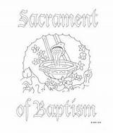 Baptism Coloring Pages Catholic Symbols Kids Sacraments Sacrament Crafts Candle Printable Seven Jesus Scribd Baby Template sketch template