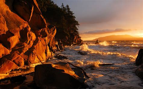 nature landscape sea waves cliff wallpapers hd desktop  mobile backgrounds