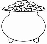 Pot Outline Clay Clipart Clip sketch template