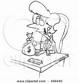 Banker Outline Female Cartoon Loan Giving Clip Royalty Illustration Toonaday Clipart Rf Leishman Ron Regarding Notes sketch template