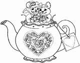 Coloring Tea Kettle Pages Pyrography Patterns Sketchite sketch template