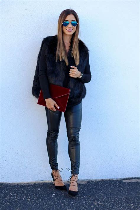 faux fur for the holidays leather moto black leather