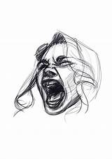 Screaming Zeichnen Zeichnungen Javi Gesichter Schreiende Skizzen Emotionale Gesicht Charakter Expressi Zeichnet Wie Weiblicher Conception Monstre Boceto Charaktere Dessiner Weibliche sketch template