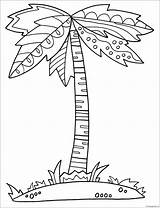 Palm Tree Pages Coloring Color Printable Print Coloringpagesonly sketch template