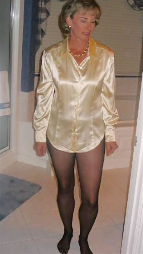 pin by en2it on on her own old lady in satin blouse white satin