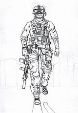 Battlefield Soldier Deviantart Coloring Pages Template Wallpaper sketch template