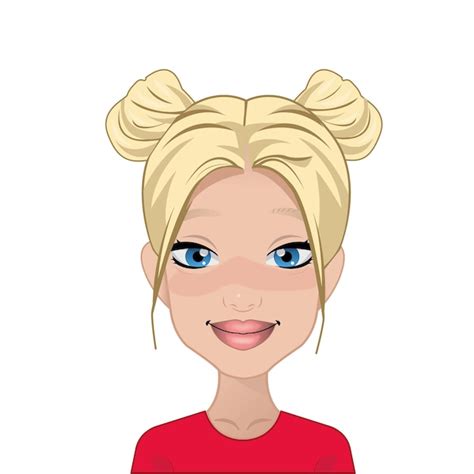 Premium Vector Avatar Cute Blonde Girl Cartoon