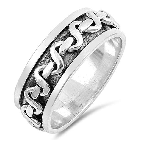 Woven Twisted Knot Criss Cross Ring Sizes 7 8 9 10 11 12 13 925