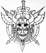 Vikings Swords Warrior Axes Shields Norse Tattoodaze Thors sketch template