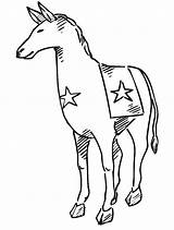 Donkey Democrat sketch template