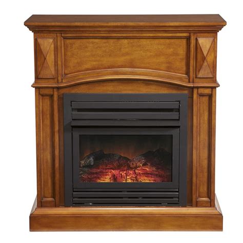 pleasant hearth   dual burner vent  heritage oak corner liquid propane  natural gas