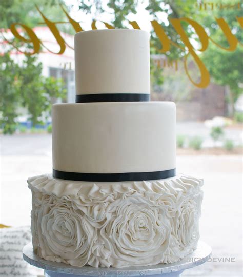White Rose Wedding Cake Created By La Patisserie Chouquette St Louis