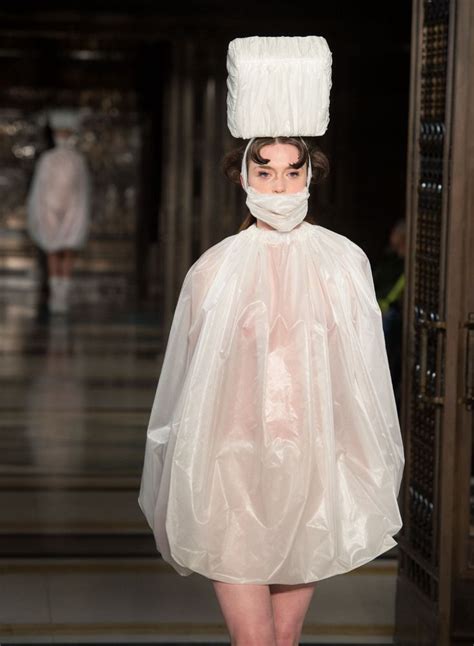 masked naked model walks runway for pam hogg at london fashion week explicit photos oddities
