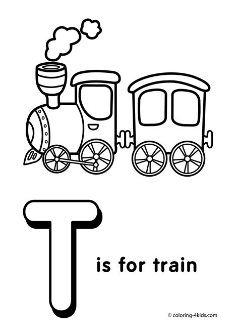 full alphabet coloring page  preschool    train coloring home