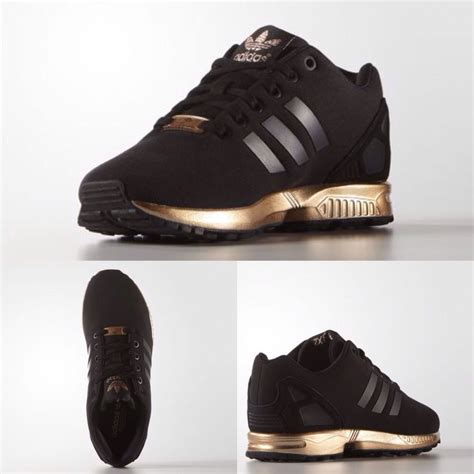 womens adidas zx flux core black copper rose gold bronze  limited edition adidas