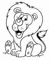 Lion Coloring Pages Cartoon Lions Printable Getcolorings Color Print sketch template