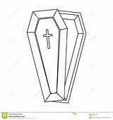 Coffin Outline Drawing Template Funeral Icon Illustration Stock Ceremony Vector Isolated Symbol Background Style Preview Paintingvalley Drawings sketch template