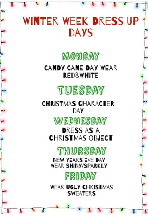 christmas spirit week dress  ideas  work spirit week theme ideas