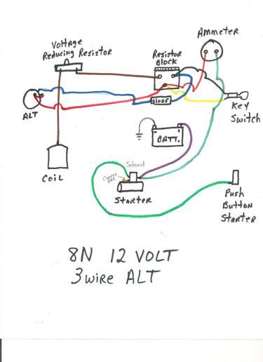 diagram  ford  tractor wiring diagram   volt conversion mydiagramonline