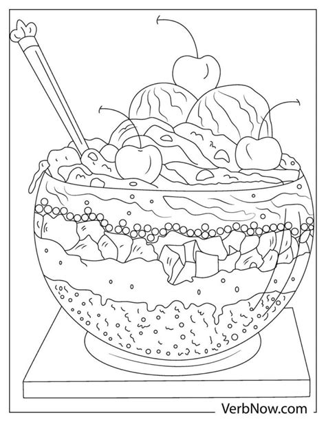 desserts coloring pages book   printable  verbnow