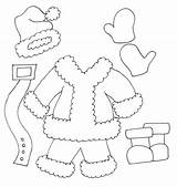 Santa Coloring Pages Suit Christmas Templates Template Clothes Crafts Sketch Suits Winter Train Printable Preschool Boots Projects Crafting Fe Craft sketch template