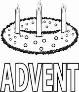 Advent Coloring Wreath Pages Printable Kids Christmas Print sketch template