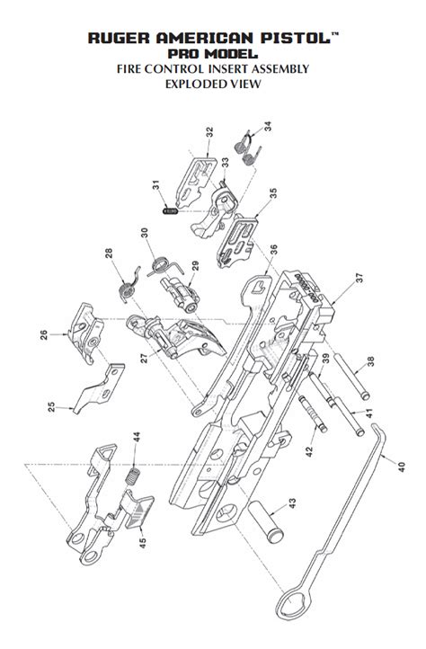 ruger american pistol pro model parts diagram muzzle