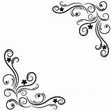 Corner Scroll Artistic Illustration Clipart Line Flourishes Vector Cliparts Swirls Floral Swirl Decoration Ornate sketch template