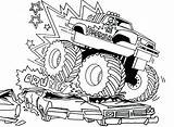 Monster Coloring Pages Mutt Truck Getcolorings Color sketch template
