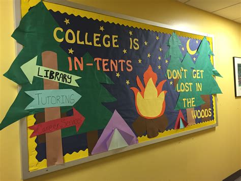 college   tentsdont  lost   woods bulletin  semester bulletin board ra