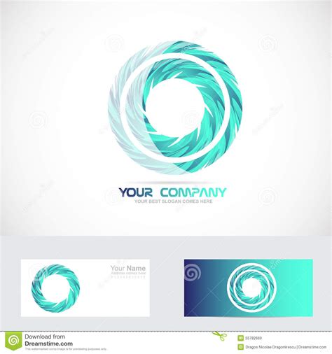 Blue Circle Logo Stock Vector Image 55782669