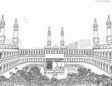 Mewarnai Haram Kakbah Masjidil Ramadan Kumpulan Sd Islami Muslim Paud Tk Islam Eid sketch template