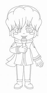 Lineart Kaito sketch template