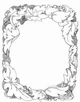 Border Designs Simple Draw Clipart Line Clip Leaf Library sketch template