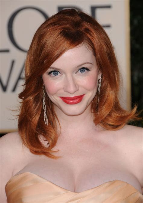 Christina Hendricks Long Red 1960s Hairstyle With Lazy