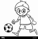 Ball Boy Playing Coloring Alamy Stock sketch template
