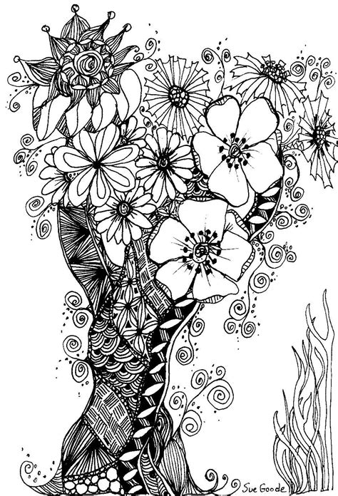 pin  sue goode   zentangle doodles zentangle drawings