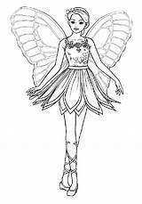 Coloring Wings Fairy Fantasy Pair Barbie Pages Coloringsky Princess Ballerina Print Kids Printable sketch template