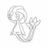 Uxie Pokemon sketch template