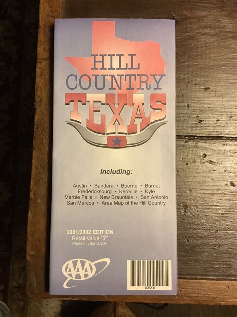 aaa hill country texas road map  ebay