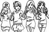 Coloring Friends Pages Anime Drawing Four Printable Forever Bff Friend Color Drawings Girl Friendship Cartoon Print Wecoloringpage Colorings Choose Board sketch template