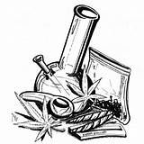 Marijuana Garfield sketch template